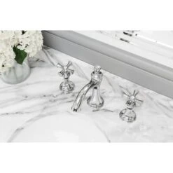 Tisbury 1.2 GPM Widespread Bathroom Faucet With Pop-Up Drain Assembly -Bathroom Sales Store 049 tb0c cross top ceramic caps vr