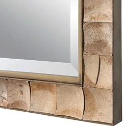 Cocos 41" X 28" Coastal Casual Coconut Shell Framed Vanity Bathroom Wall Mirror 14 Cocos 41" X 28" Coastal Casual Coconut Shell Framed Vanity Bathroom Wall Mirror -Bathroom Sales Store 09751 5