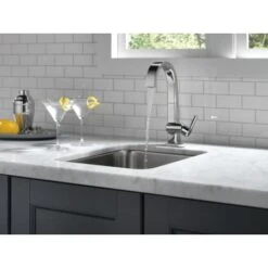 Delta Pivotal 1.5 GPM Single Hole Bar Faucet -Bathroom Sales Store 1993lf water web 1