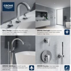 Grohe Defined 1.2 GPM Vessel Single Hole Bathroom Faucet With SilkMove And EcoJoy Technologies -Bathroom Sales Store 23869en0