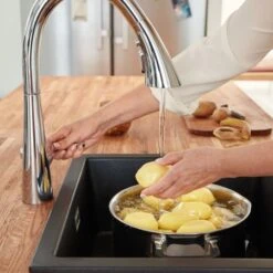 Grohe Zedra 1.75 GPM Single Hole Pull Down Bar Faucet With SilkMove Technology -Bathroom Sales Store 30368002 2