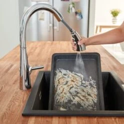 Grohe Zedra 1.75 GPM Single Hole Pull Down Bar Faucet With SilkMove Technology -Bathroom Sales Store 30368002 4