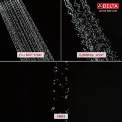 Delta Zura Monitor 17 Series Dual Function Pressure Balanced Shower Only With Integrated Volume Control - Less Rough-In Valve -Bathroom Sales Store 3setting fb h2o p