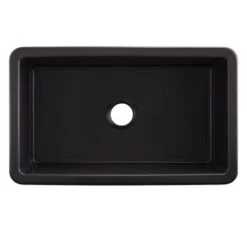 Derin 32" Fireclay Drop-In / Undermount Prep Sink -Bathroom Sales Store 492257 32 undermount fireclay matte black top