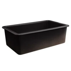 Derin 32" Fireclay Drop-In / Undermount Prep Sink -Bathroom Sales Store 492257 32 undermount fireclay matte black up