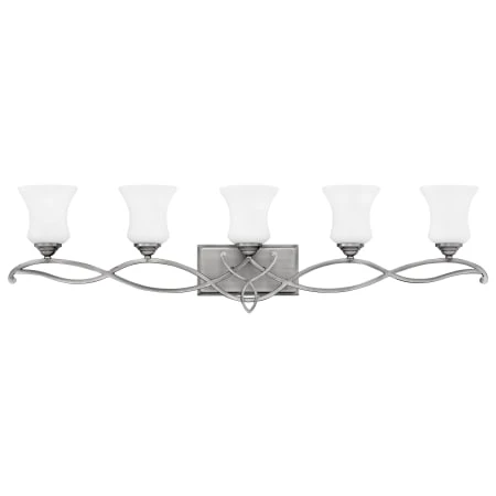 Brooke 5 Light 41-1/2" Wide Bathroom Vanity Light With Etched Opal Glass Shades 3 Brooke 5 Light 41-1/2" Wide Bathroom Vanity Light With Etched Opal Glass Shades