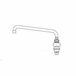 Deck Mounted Pot Filler Faucet With Lever Handles And 12" Swing Spout