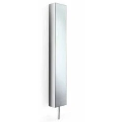 63" Single Door Revolving Mirrored Medicine Cabinet With Six Glass Shelves From The Linea Collection
