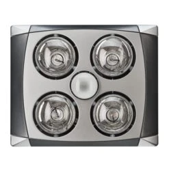 90 CFM 1.2 Sones Single Speed Ceiling Mounted Exhaust Fan With Four 270 Watt Heat Lamps -Bathroom Sales Store A716MC20Fascia20Top20View