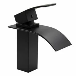 Remi 1.2/2.2 GPM Single Hole Waterfall Bathroom Faucet -Bathroom Sales Store ML531 FB 4