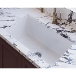 Derin 32" Fireclay Drop-In / Undermount Prep Sink -Bathroom Sales Store SHF1B3219DMWH