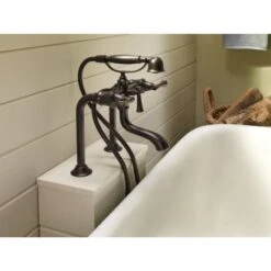 Wall, Deck Or Floor Mount Two Handle Tub Filler Body Assembly- Less Riser/Unions, Trim Kit And Handles -Bathroom Sales Store T70305 RB T70210 RBLHP RP73765RB WEB