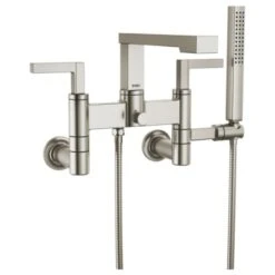 Frank Lloyd Wright Wall Mounted Tub Filler With Integrated Diverter And Hand Shower