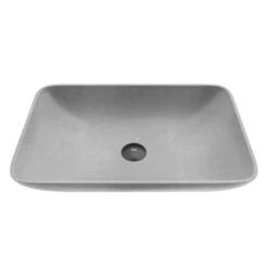 VIGO Concreto Stone 14-9/16" Rectangular Concreto Stone Vessel Bathroom Sink -Bathroom Sales Store VG04056 7 WHT 1