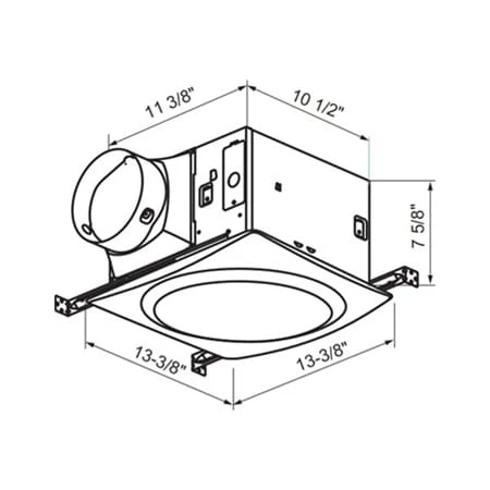 200 CFM 2 Sone Ceiling Mounted Exhaust Fan 4 200 CFM 2 Sone Ceiling Mounted Exhaust Fan - Image 2