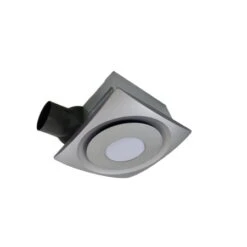 90 CFM 0.3 Sones Single Speed Ceiling Mounted Low Profile Exhaust Fan With Light And Anti-Vibration Mounting Brackets