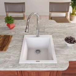 Alfi Trade 16-1/8" Drop In Single Basin Granite Composite Kitchen Sink -Bathroom Sales Store alfi brand ab1720di alternate image 160