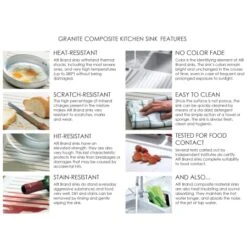 Alfi Trade 16-1/8" Undermount Single Basin Granite Composite Kitchen Sink -Bathroom Sales Store alfi brand ab1720um alternate image 165