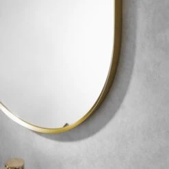Ispra 36" X 22" Contemporary Oval Aluminum Framed Bathroom Wall Mirror -Bathroom Sales Store altair 757036 mir alternate image 2645