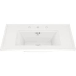 American Standard Town Square S 31" Rectangular Vitreous China Deck Mounted Bathroom Sink With Overflow And 3 Faucets Holes At 8" Centers -Bathroom Sales Store american standard 0298 008 front view 17