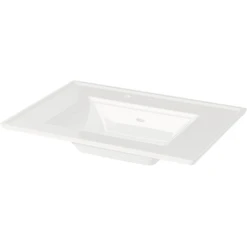 American Standard Town Square S 31" Rectangular Vitreous China Deck Mounted Bathroom Sink With Overflow And 3 Faucets Holes At 8" Centers -Bathroom Sales Store american standard 0298 008 side view 16