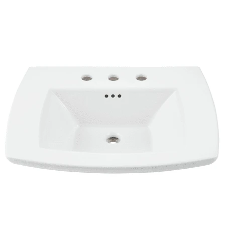 American Standard Edgemere 25" Fireclay Pedestal Bathroom Sink With 3 Faucet Holes At 8" Centers And Overflow - Less Pedestal 3 American Standard Edgemere 25" Fireclay Pedestal Bathroom Sink With 3 Faucet Holes At 8" Centers And Overflow - Less Pedestal