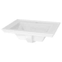American Standard Town Square S 24" Rectangular Fireclay Drop In Bathroom Sink With Overflow And Single Faucet Hole -Bathroom Sales Store american standard 1203 001 alternate view 87