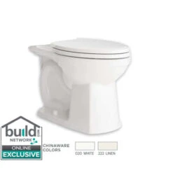 American Standard Estate Elongated Toilet Bowl Only With VorMax Flushing, Right Height, EverClean, And CleanCurve Rim - Less Seat -Bathroom Sales Store american standard 3070a 101 222 newbuild