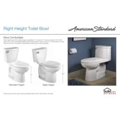 American Standard Champion Pro Elongated Toilet Bowl Only With EverClean Surface, PowerWash Rim And Right Height Bowl -Bathroom Sales Store american standard 3195a 101 technology gra 218