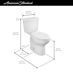 American Standard Cadet Elongated Chair Height Toilet Bowl Only - Less Seat -Bathroom Sales Store american standard 3517a 101 alternate view 21