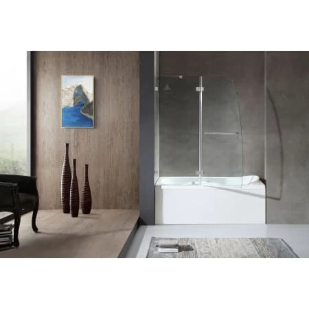 Herald 48" Wide X 58" High Hinged Frameless Tub Door With Clear Glass 10 Herald 48" Wide X 58" High Hinged Frameless Tub Door With Clear Glass - Image 8