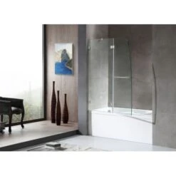 Herald 48" Wide X 58" High Hinged Frameless Tub Door With Clear Glass 20 Herald 48" Wide X 58" High Hinged Frameless Tub Door With Clear Glass -Bathroom Sales Store anzzi sd az11 01 alternate image 684