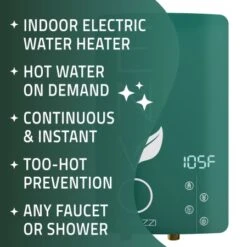 Arima 2.3 GPM 240 Volt Residential Electric Tankless Water Heater -Bathroom Sales Store anzzi wh az011 m2 2pk alternate image 47