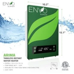 ENVO Atami 18 KW Tankless Electric Water Heater -Bathroom Sales Store anzzi wh az018 m3 alternate image 41