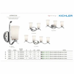 Armida 14" Wide 2-Bulb Bathroom Lighting Fixture -Bathroom Sales Store armida chrome catalog 2