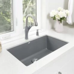 Blanco Precis 32" Undermount Single Basin SILGRANIT Kitchen Sink 33 Blanco Precis 32" Undermount Single Basin SILGRANIT Kitchen Sink -Bathroom Sales Store blanco 440150 alternate image 259