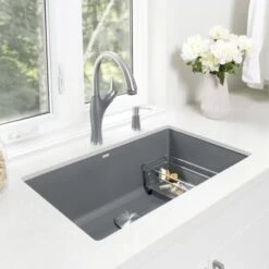 Blanco Precis 32" Undermount Single Basin SILGRANIT Kitchen Sink 34 Blanco Precis 32" Undermount Single Basin SILGRANIT Kitchen Sink -Bathroom Sales Store blanco 440150 alternate image 260