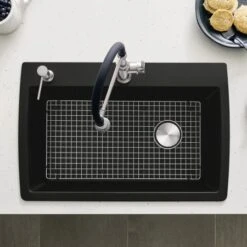 Blanco Diamond 33-1/2" Dual Mount Single Basin SILGRANIT Kitchen Sink -Bathroom Sales Store blanco 440195 alternate image 325