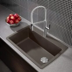 Blanco Diamond 33-1/2" Dual Mount Single Basin SILGRANIT Kitchen Sink -Bathroom Sales Store blanco 440195 alternate image 328