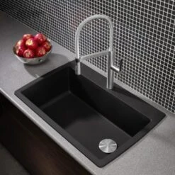 Blanco Diamond 33-1/2" Dual Mount Single Basin SILGRANIT Kitchen Sink -Bathroom Sales Store blanco 440195 alternate image 329
