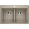Blanco Diamond 33" Drop-In Or Undermount Double Basin SILGRANIT Kitchen Sink 1 Blanco Diamond 33" Drop-In Or Undermount Double Basin SILGRANIT Kitchen Sink -Bathroom Sales Store blanco 441285 7349664