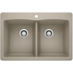 Blanco Diamond 33" Drop-In Or Undermount Double Basin SILGRANIT Kitchen Sink