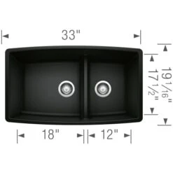 Blanco Performa 33" Undermount Double Basin SILGRANIT Kitchen Sink -Bathroom Sales Store blanco 441310 alternate image 431