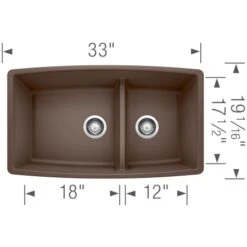 Blanco Performa 33" Undermount Double Basin SILGRANIT Kitchen Sink -Bathroom Sales Store blanco 441310 alternate image 433
