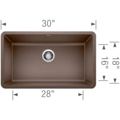 Blanco Precis 30" Undermount Single Basin SILGRANIT Kitchen Sink -Bathroom Sales Store blanco 442533 alternate image 591