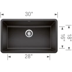Blanco Precis 30" Undermount Single Basin SILGRANIT Kitchen Sink -Bathroom Sales Store blanco 442533 alternate image 592