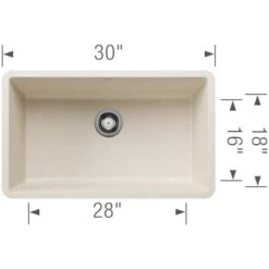 Blanco Precis 30" Undermount Single Basin SILGRANIT Kitchen Sink -Bathroom Sales Store blanco 442533 alternate image 594