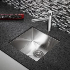 Blanco Quatrus 17" Undermount Single Basin Stainless Steel Bar Sink 8 Blanco Quatrus 17" Undermount Single Basin Stainless Steel Bar Sink -Bathroom Sales Store blanco 443049 alternate image 158