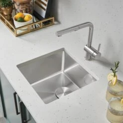 Blanco Cuvee 17" Undermount Single Basin Stainless Steel Bar Sink 8 Blanco Cuvee 17" Undermount Single Basin Stainless Steel Bar Sink -Bathroom Sales Store blanco 524755 alternate image 228