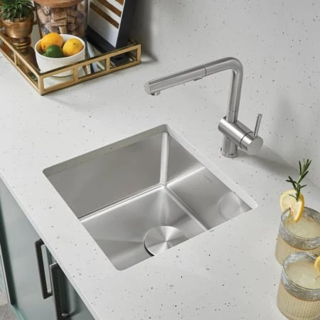 Blanco Cuvee 17" Undermount Single Basin Stainless Steel Bar Sink 5 Blanco Cuvee 17" Undermount Single Basin Stainless Steel Bar Sink - Image 3